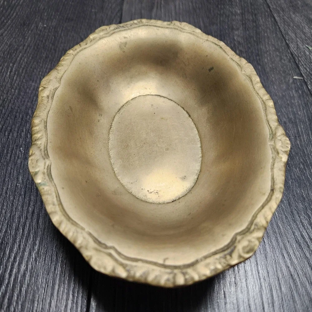 Vintage, Solid Brass Trinket dish. Mid-century Brass bowl.